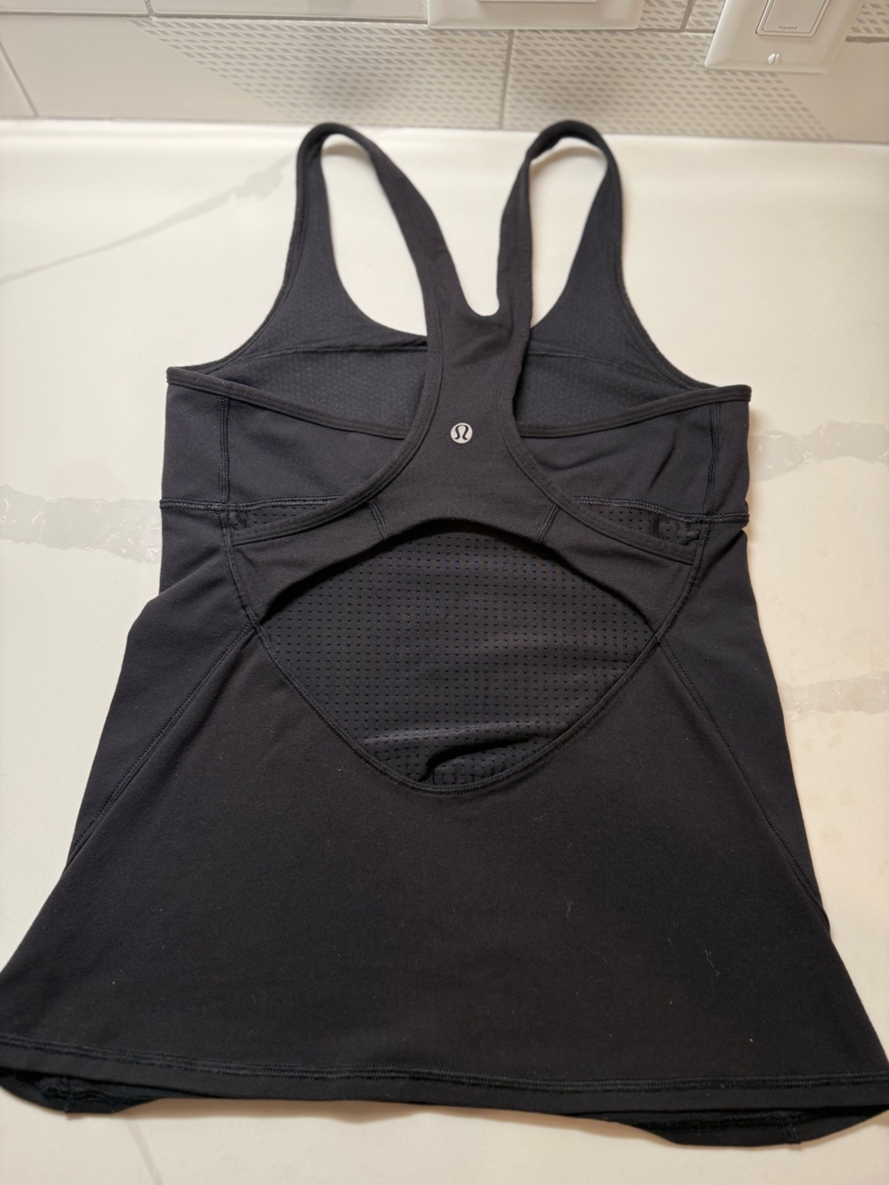 lululemon athletica Black Racerback Perforated Sports Bra Tank